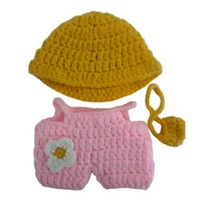 17cm 1 2 3세대 호환용 봄가을 코디 니트 의상 인형 옷, 1개, 핑크색