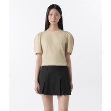 매장정품 무신사스탠다드우먼 MUSINSA STANDARD WOMAN 우먼즈 실켓 퍼프 슬리브 티셔츠 [라이트 베이지] MWETS5Z04-LB 542023