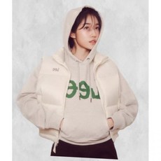 리 [ 착장]빅 로고 후드 티셔츠 오트밀 234322