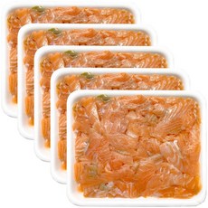 힘찬푸드 샐러드용 냉동 연어, 생연어 250g, 5개