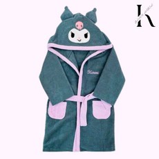 산리오 성인 목욕가운 시나모롤 쿠로미 마이멜로디 샤워가운 타월 목욕용품, 1개