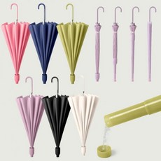 [도매라인] 고급 물받이우산 7종/16K 튼튼한 장우산/자바라우산/캡커버 우산/빗물커버/자바라 빗물받이, 물받이우산 핑크[NL574]