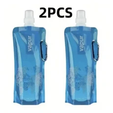 W LS 접이식 휴대용 워터 캠핑 T 플라스크 프리 소프트 물병 병 스포츠 BPA 하이킹 러닝 야외, 150ml 2pcs