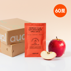 어플러드 국내산 원물 100% 무설탕 사과즙, 60개, 110ml