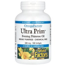 내추럴팩터스 달맞이꽃 오일 Ultra Prim 500mg 소프트젤 180정, 120g, 1