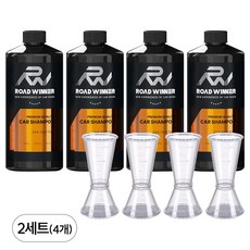 로드위너 대용량 고농축 카샴푸 1000ml 2p + 계량컵 2p 세트, 1L, 4개