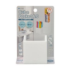 Inomata 日本製 Cube Pocket 6.0 磁吸收納盒 磁吸收納 小物收納, 詳見包裝, 純白, 1個