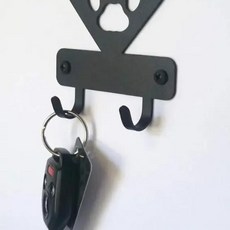 알루미늄 철제 하트 고양이 발 모양 벽걸이 금속 옷걸이 빈티지 홈데코 현관 복도 선물, 1개, 1. TY2089