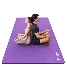유렌 대형 요가매트 200x130cm 2인용 15mm 운동매트 NBR 광폭 홈트매트, 퍼플, 1개