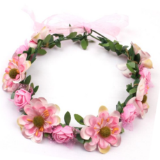 꽃화관 조화화관 셀프 웨딩 촬영소품 미니조화 파티, spdj 04.노란색