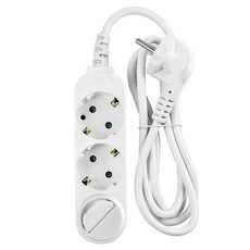 대현 모노케어 멀티탭 3구 접지 10A 1800w 전기연장선 전선형, 1.5m, 1개