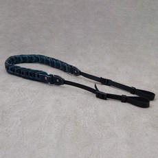 Be Two 牛皮編織相機背帶, 1個, 深藍湖藍牛皮編織相機背帶