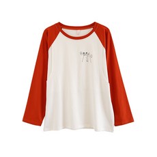 BABYSHARE 貓貓圖案拼色哺乳衣