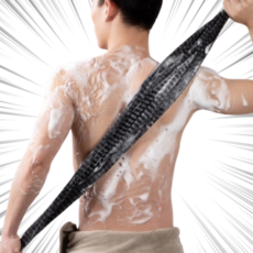 럭키라이프 하드앤스트롱 스트레스 확 풀리는 시원한 개운한 일본산 샤워타올, 1개, 1매, 네이비하드