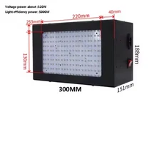고출력 자외선 UV 경화 램프 395nm 405nm 365nm 수지 경화 잉크 인쇄 스크린 인쇄기 3D Pprinter, 05 5000W, 02 미국, 02 385NM의 경우