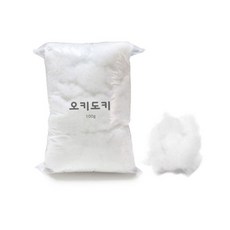 오키도키 압축솜 인형 만들기 공예 솜 100g, 1개, 흰색
