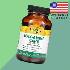 컨트리라이프 비타민B 비타민비 비타민B군6가 맥스 아미노캡슐 베지테리언 90캡슐 Country Life Max Amino Caps Vitamin비타민B6 비타민B6 피리독신 비