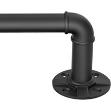 창문용 블랙 엑스트라 롱 커튼봉 240인치 1인치 랩 어라운드 룸 다크닝 산업용 헤비 듀티 암막 실내외 조절 가능한 드레이퍼 막대 방 칸막이