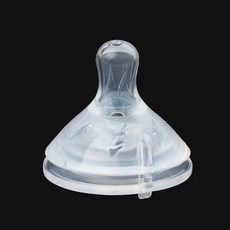 DFMEI 嬰兒寬口奶嘴仿母乳防脹氣食品級母嬰液態硅膠奶嘴一口吸奶嘴, 1個, 如圖, 一口吸奶嘴(十字孔)