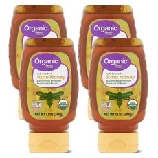 Great Value 그레이트 밸류 US A등급 생꿀, 4개, 340g