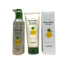 스킨푸드 파인애플 바하 클렌징 3종 세트 (오일+폼+필링젤), 1세트