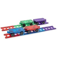 Playmags 마그네틱 타일 기차 세트 20 액세서리 세트에는 4대 강력한 빌딩 블록 애드온 STEM 이 되어, Train Set 20