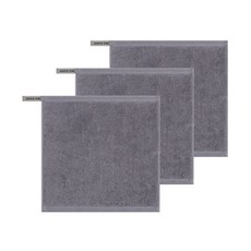 송월타월 30수 비비드 고리 손수건30, 3개, 그레이