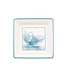 에르메스 중고 2003 스퀘어 포슬린 미니 장식 트레이 8cm X 8cm