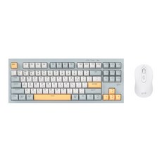 지클릭커 오피스프로 WMK90 사일런스 M 풀윤활 87키 무소음 무선 블루투스 키보드 마우스 세트 네이비 블루 RC1, 텐키리스, WMK90 87키