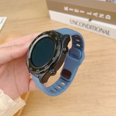 (호환) 갤럭시워치6클래식 사각 버클 실리콘 스트랩 43mm 47mm 일자형 [WFOSRT3], 라이트핑크