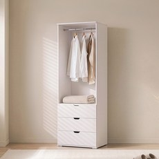 동서가구 퓨어 드레스룸 3단 서랍장 DF636446, 화이트