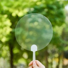 미니 동글이 투명 DIY 부채 만들기, 1개, 상세페이지 참조