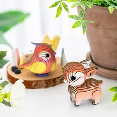 DIY 종이 입체 퍼즐 조립식 만들기 13종 택1 교육용 완구, 1개, 공룡-트리케라톱스
