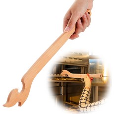 주방 가전제품 베이킹 토스터 에어프라이어 액세서리를 위한 쥬에시카 15인치 엑스트라 롱 우드 오븐 랙 풀러 핸들 스틱