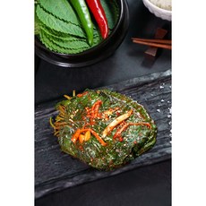 [바른농장] 짭조름한 양념 간장의 깊은맛 국내산 저염 깻잎김치 산지직송 전라도 여수, 1박스, 500g