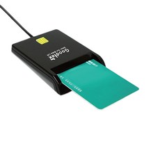 Goodtek 超薄ATM網路轉帳 報稅專用 晶片讀卡機 CR510，輕巧便攜，支援多種晶片卡，快速安全, 1個, 黑, CR510