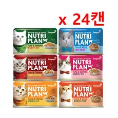 동원 뉴트리플랜 대용량 고양이캔, 24개, 160g, 6종혼합