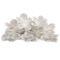 Winterworm 다발 10 PU 리얼 터치 살아있는 인공 플루메리아 프란지파니 꽃다발 웨딩 홈 파티 장식 (라이트 퍼플+화이트), 회색