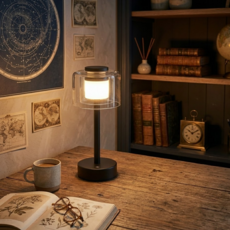 JHY DESIGN 무선 무드등 스탠드 LED 조명등 수유등 취침등 수면등 인테리어조명 눈부심 없는 부드러운 조명, 블랙