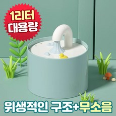 앤트앤비 아쿠아펫 수도꼭지 세라믹 급수기 강아지 고양이 정수기, 1개, 아쿠아 민트