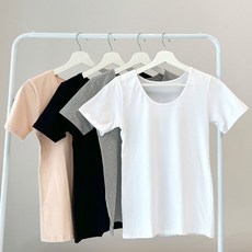 여자 패션 라운드넥 반팔티 여성 티셔츠 무지 여름 면 rim*56050fY