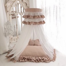 반려동물 캐노피 하우스 풀세트, 40x50 (5kg 이내), K. 밀크티 텐트 풀 세트