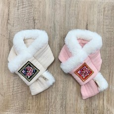 가정플러스 한복누빔 목도리 S L 강아지목도리 반려견스카프 개스카프 강아지머플러 애견케이프