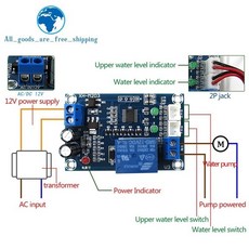 XH-M203 완전 자동 수위 컨트롤러 펌프 스위치 모듈 AC/DC 12V 릴레이 전자 부품 액세서리 소스, 01 범용