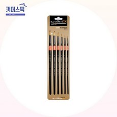 수채화붓 루벤스 720 6본조 환붓 세트 미술용 수채화작업용 커머스픽101