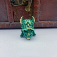 일본 독수리 코 사무라이 헬멧 나이프 비즈 짠 Paracord 매는 밧줄 펜던트 야외 EDC 우산 로프 황동 DIY 액세서리, 녹색, 1개