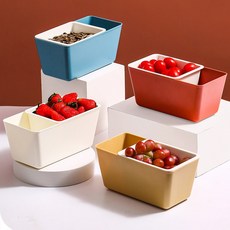 NIUFLY 다용도물빠짐 과일 세척바구니 간식 정리함 껍질 쓰레기통 4P, 20개