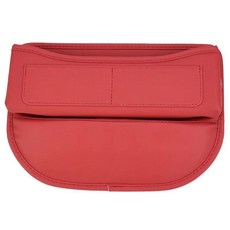 대용량 자동차 가죽 수납함 다기능 시트 틈새 정리함 단색 심플, 1개, 6. Red with Pocket