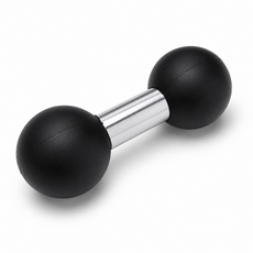튼튼 고무 알루미늄 변환 볼 헤드 변환 마운트 거치대 볼 소켓 25mm 17mm 15mm 고무 강력고정 베이스 거치대 연결 오토바이 자전거 킥보드 바이크 변환 연장 암 각도조절, (25mm-25mm)마운트, 블랙
