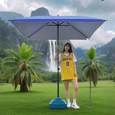 넷코리아 야외용 사각 초대형 방수 파라솔 3X3 2X3.2, 정사각파라솔-파랑